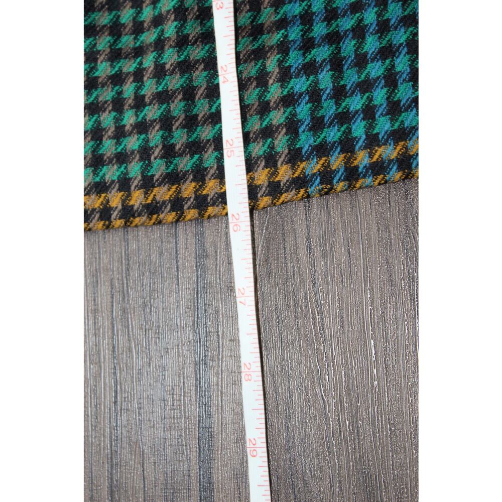 Vintage Richard Evans 100% Wool Skirt Colorful Haundstooth Check Academia Sz 10 - Picture 10 of 12